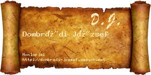 Dombrádi József névjegykártya