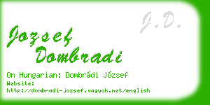 jozsef dombradi business card